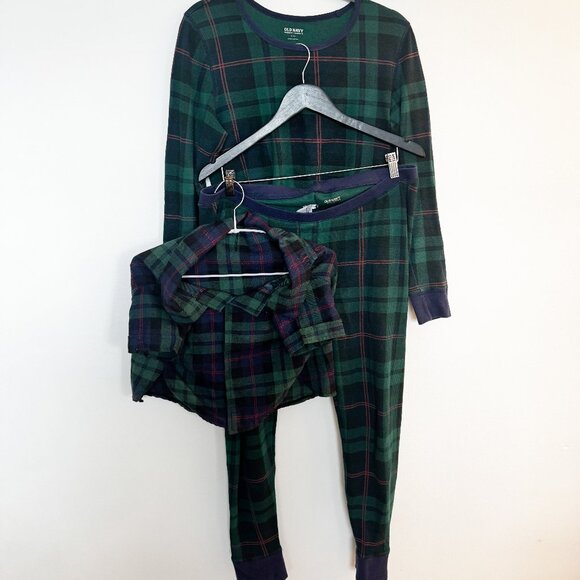 Matching Maternity & DOG Christmas Pajama Thermal Knit - Green Plaid - Large - Picture 1 of 8